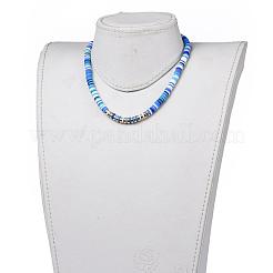 Handmade Polymer Clay Heishi Beaded Necklaces&nbsp;NJEW-JN02890-04