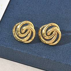 Vortex 304 Stainless Steel Stud Earrings for Women&nbsp;EJEW-K333-03G