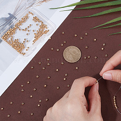200Pcs Textured Brass Beads&nbsp;KK-UN0005-80G