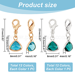 2 Sets 2 Colors Triangle Glass Pendant Decorations&nbsp;FIND-PH0010-11