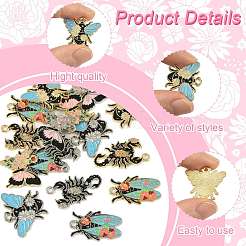 16Pcs 8 Styles Alloy Enamel Pendants&nbsp;ENAM-FS0003-95