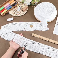 Cotton Cord Tassel Ribbon&nbsp;OCOR-WH0078-487B-03