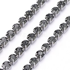 304 Stainless Steel Rhinestone Strass Chains&nbsp;STAS-T055-19P-A