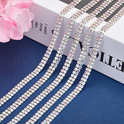 Silver Iron Rhinestone Strass Chains&nbsp;CH-WH0009-04S-02