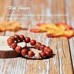 Natural Red Jasper Beads Strands&nbsp;G-OC0001-13
