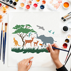 6Pcs 6 Styles PET Hollow Out Drawing Painting Stencils&nbsp;DIY-WH0411-563