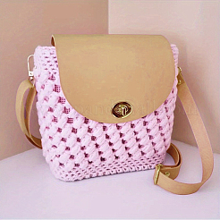 1 Set Handmade PU Leather Crochet Shoulder Bag Accessories Kits&nbsp;PURS-CL0001-33B