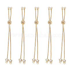 Rack Plating Adjustable Brass Slider Bracelets&nbsp;YS-TAC0001-14G