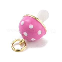 Real 18K Gold Plated Rack Plating Brass Enamel Charms&nbsp;KK-M293-24G-01