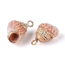 Electroplated Natural Shell Pendants&nbsp;BSHE-T015-06
