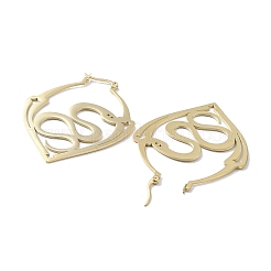 304 Stainless Steel Jar with Snake Hoop Earrings for Women&nbsp;LS-EJEW-R156-01G