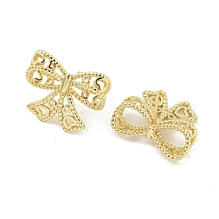 Hollow Bowknot Rack Plated Brass Stud Earrings for Women&nbsp;EJEW-Z051-05G