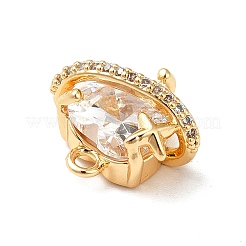 Brass Cubic Zirconia Charms&nbsp;KK-M233-10G-A