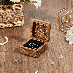 Hollow Wood Medal Storage Magnetic Boxes&nbsp;CON-WH0088-93C-01