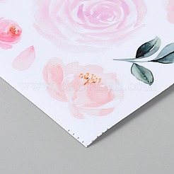 PVC Flower Pattern Wall Sticker&nbsp;AJEW-WH20816-022