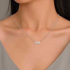 Stainless Steel Birth Year Charms&nbsp;STAS-CJ0001-106