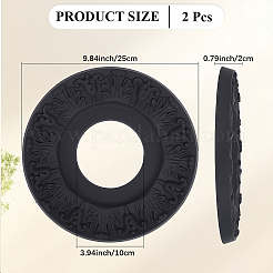 2Pcs Round Ring Imitation Leather Chandelier Base&nbsp;FIND-CN0002-09A