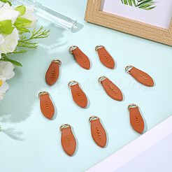 10Pcs Cattlehide Zipper Heads&nbsp;PURS-CL0001-19B