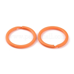 Spray-painted Iron Keychains Clasps&nbsp;IFIN-WH0063-13B