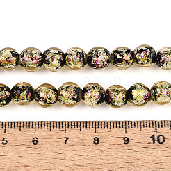 Handmade Foil Glass Beads Strands&nbsp;FOIL-N029-05E