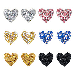 Polyester Hotfix Rhinestone Iron on Patches Applique Patch&nbsp;FIND-TA0002-53C