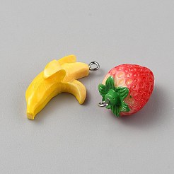 20Pcs 20 Styles Opaque Resin Pendants&nbsp;RESI-WH0022-18