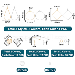 DIY Blank Dome Earring Jerwelry Kit&nbsp;DIY-UN0004-78