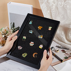Wood & Plastic Rectangle Photo Frame Stand&nbsp;DJEW-WH0072-13A-01