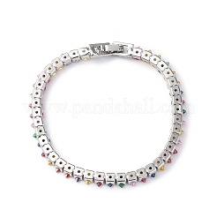 Cubic Zirconia Tennis Bracelet&nbsp;BJEW-L652-24P-01