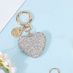 2Pcs 2 Styles PU Leather and Alloy Rhinestone Braided Keychain & Pendant Decorations&nbsp;KEYC-CN0001-11D