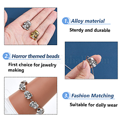 40Pcs 2 Colors Tibetan Style Alloy Beads&nbsp;FIND-DC0006-07