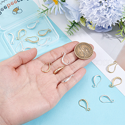 20Pcs 2 Colors Rack Plating Eco-friendly Brass Earring Hooks&nbsp;KK-BBC0027-52