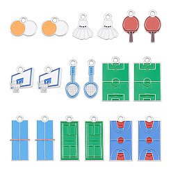 36Pcs 9 Styles Alloy Enamel Pendants&nbsp;ENAM-TA0003-79P