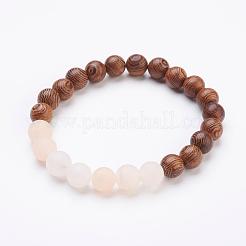 Wood Beaded Stretch Bracelets&nbsp;BJEW-JB03203