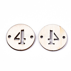 Unfinished Natural Poplar Wood Links Connectors&nbsp;WOOD-S045-138B-4
