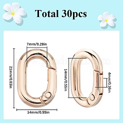30Pcs Zinc Alloy Spring Gate Rings&nbsp;FIND-SC0010-83A