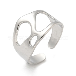 304 Stainless Steel Open Cuff Rings for Unisex&nbsp;RJEW-Q003-03P