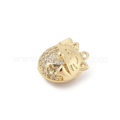 Brass Pave Cubic Zirconia Pendants&nbsp;LS-KK-E791-01G