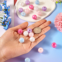 20Pcs 10 Styles Acrylic Round Beads Sets&nbsp;OACR-TA0002-86