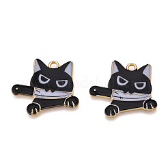 Light Gold Tone Alloy Enamel Pendants&nbsp;ENAM-N056-188A