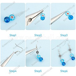DIY Millefiori Glass Beads Earring Making Kit&nbsp;DIY-SC0018-55
