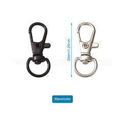 Alloy Swivel Lobster Claw Clasps&nbsp;PALLOY-CD0001-04