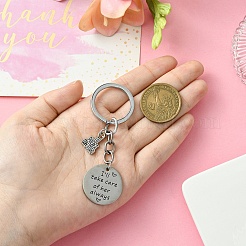 Alloy Enamel & Stainless Steel Keychain&nbsp;KEYC-YW00036