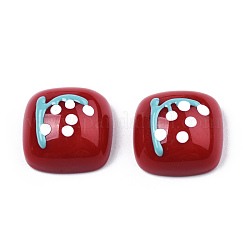 Opaque Resin Enamel Cabochons&nbsp;CRES-N031-034