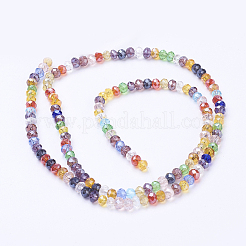 Electroplate Glass Bead Strands&nbsp;EGLA-J047-4x3mm-46