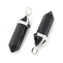 Natural Black Obsidian Double Terminated Pointed Pendants&nbsp;X-G-F295-04K