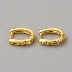 Brass Micro Pave Clear Cubic Zirconia Snap on Bails&nbsp;ZIRC-WH0004-06G