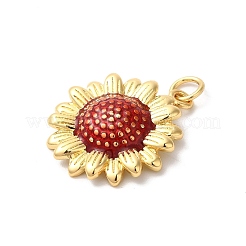 Rack Plating Brass Enamel Pendants&nbsp;KK-Z056-46G-03