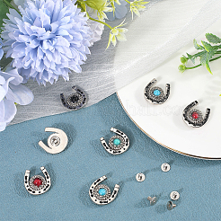 16 Bags 4 Colors Zinc Alloy & Resin Coin Screw Rivet&nbsp;FIND-CP0003-08B