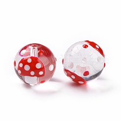 Glass with Enamel Beads&nbsp;LAMP-P058-01F